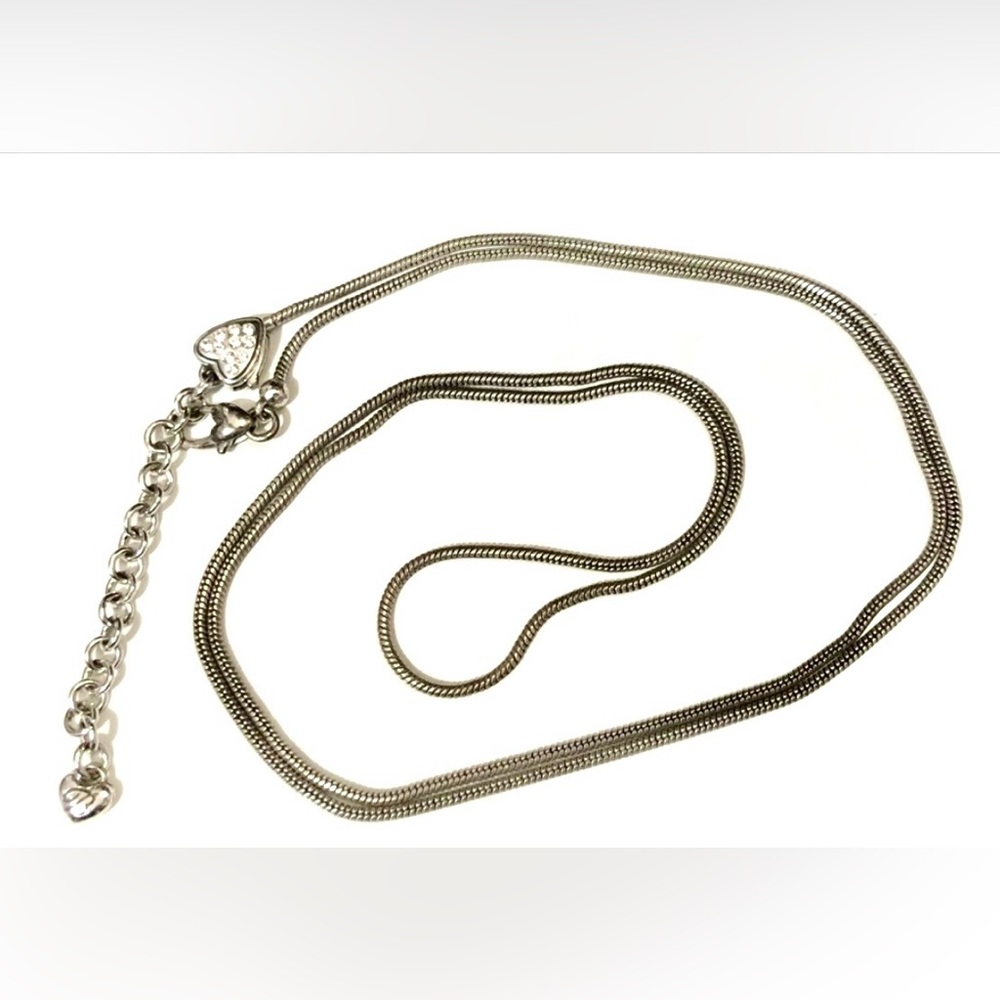 Brighton Mini Charm silver necklace Fits mini & regular beads & charms Retired
